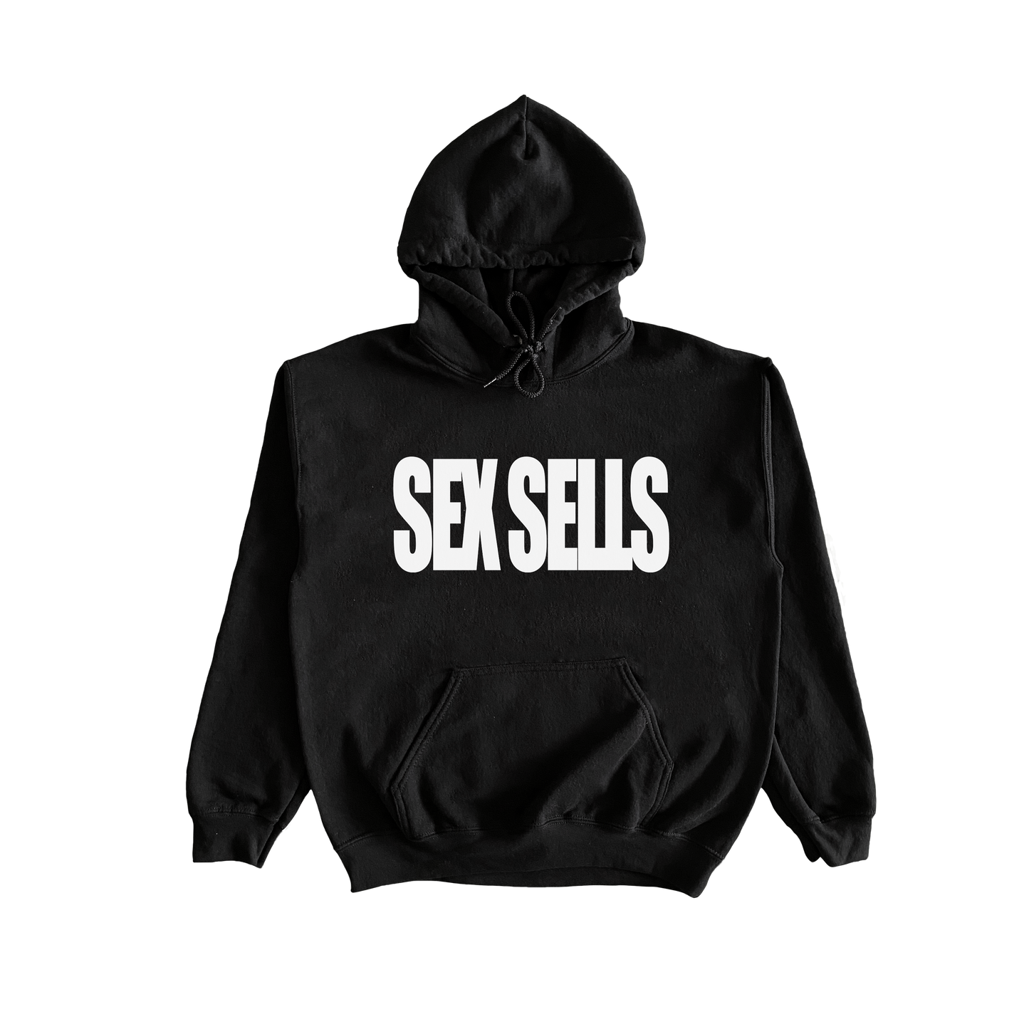 WHITE ON BLACK HOODIE