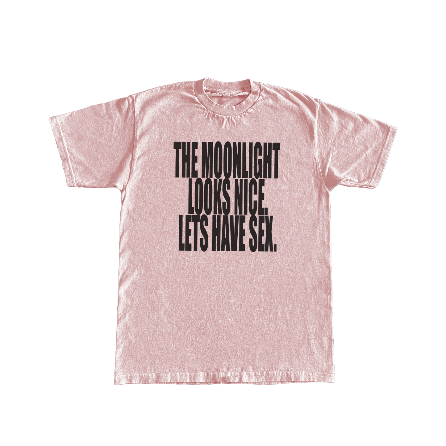 MOONLIGHT BLACK ON PINK TEE