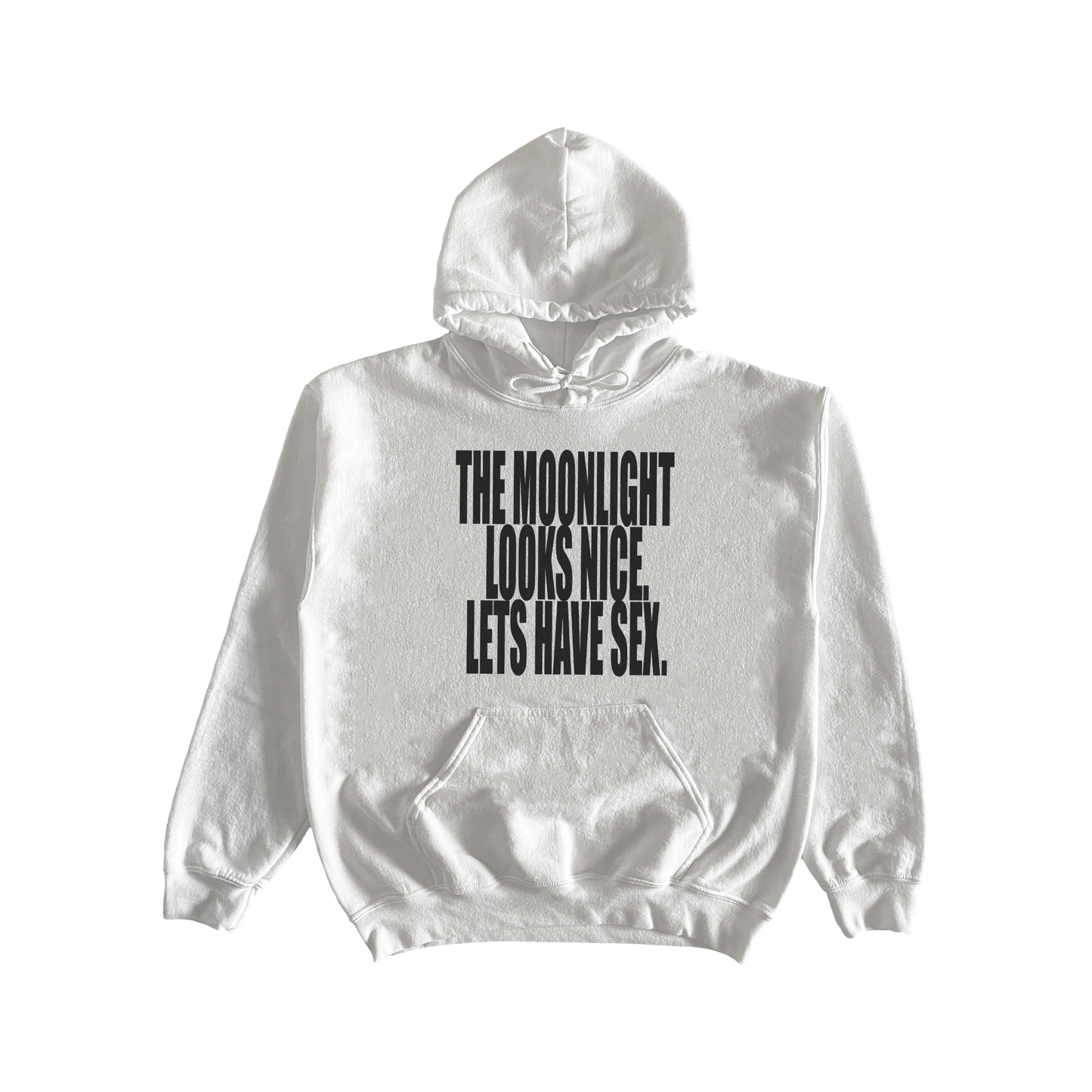 MOONLIGHT BLACK ON WHITE HOODIE